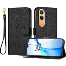 GX Boutique Oneplus Nord Ce 4 Lite Için Telefon Kılıfı Kart Yuvaları Tutucu Litchi Desen Pu (Yurt Dışından)