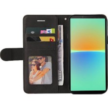 GX Boutique Sony Xperia 10V Için Kılıf Pu ile Iki Renkli Dikiş Kickstand Koruyucu (Yurt Dışından)