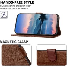 GX Boutique Telefon Kılıfı Için Xiaomi Poco M6 4g Litchi Desen Flip Folio Kart Yuvaları Pu (Yurt Dışından)