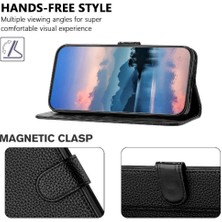 GX Boutique Telefon Kılıfı Için Xiaomi Poco M6 4g Litchi Desen Flip Folio Kart Yuvaları Pu (Yurt Dışından)