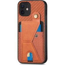 GX Boutique IPhone 12 Için Kılıf Standı Fonksiyonu Braketi Cardholder Manyetik Tasarım (Yurt Dışından)