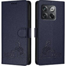 GX Boutique Oneplus 10T 5g Için Kılıf Cüzdan Kapak Çevirin Kart Yuvası Tutucu Kickstand Kedi (Yurt Dışından)