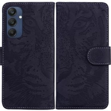 GX Boutique Samsung Galaxy M35 Kabartmalı Sevimli Kaplan Deri Cüzdan Için Flip Case (Yurt Dışından)