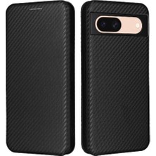 GX Boutique Kart Sahibi ile Google Piksel 8A Manyetik Karbon Fiber Için Flip Case (Yurt Dışından)