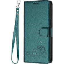 GX Boutique Samsung Galaxy M54 5g Kedi Rfıd Kart Yuvası Tutucu Kickstand Cüzdan (Yurt Dışından)