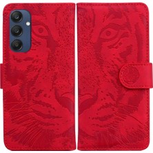 GX Boutique Samsung Galaxy M35 Kabartmalı Sevimli Kaplan Deri Cüzdan Için Flip Case (Yurt Dışından)