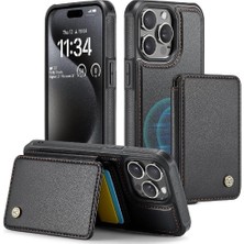 GX Boutique IPhone 15 Için Kılıf Pro Manyetik Standı Fonksiyonu Rfıd Engelleme 2 In 1 (Yurt Dışından)