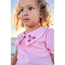 Lulu Kids Çiçek Desenli Yazlık Şortlu Alt Üst Takım "sakız" Modeli
