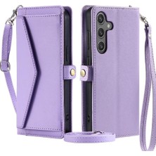 SZY Market Cüzdan Crossbody Kılıf Samsung Galaxy A24 4g Fermuar Faturaları Yuvası Cüzdan (Yurt Dışından)