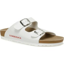 Lumberjack Mendy Beyaz Çift Toka Kadın Terlik