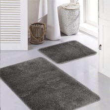 Eurobano Synergy Kaymaz Taban 2'li Banyo Paspası 60 x 100 cm - 50 x 60 cm