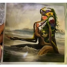 Gönülden Tasarım Ütü Ile Yapışan Ağaç Kadın Transfer Baskı Arma 19X19 cm