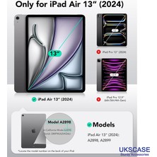 Ukscase iPad Air 13 Inch (M2, 2024) Uyumlu Kırılmaz Nano Cam Ekran Koruyucu