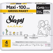 Sleepy Extra Günlük Aktivite Gross Paket Bebek Bezi 4 Numara Maxi 100 Adet