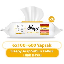 Sleepy Easy Clean Arap Sabunu Katkılı Yüzey Temizlik Havlusu 6x100 (600 Yaprak)