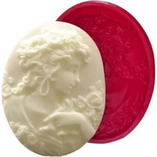 Adin Tasarım Cameo Kadın Silikon Kalıp Şeker Hamuru Sabun Mum Kokulu Taş Epoksi Kolye Pasta Çikolata Buz Kalıbı