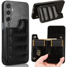 Mays Shop Samsung Galaxy M35 Vegan Pu Deri Kickstand Cüzdan Kılıf Için Cüzdan Kılıf (Yurt Dışından)