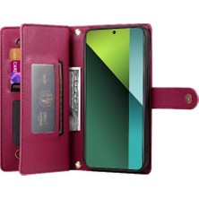 Mays Shop Xiaomi Redmi Not Için Flip Case 13 Pro 5g Crossbody Kayış Çok Fonksiyonlu (Yurt Dışından)