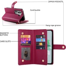 Mays Shop Oppo Oppo 11 Pro Için Flip Case Crossbody Kayış Cüzdan Standı Iş (Yurt Dışından)