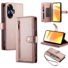 Mays Shop Realme C55 Crossbody Kayış Iş Çok Fonksiyonlu Cüzdan Için Flip Case (Yurt Dışından)