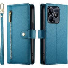 Mays Shop Realme C53 Çok Fonksiyonlu Crossbody Kayış Standı Cüzdan Için Flip Case (Yurt Dışından)