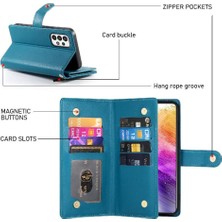 Mays Shop Samsung Galaxy A73 5g Için Flip Case Standı Cüzdan Çok Fonksiyonlu Kayış (Yurt Dışından)