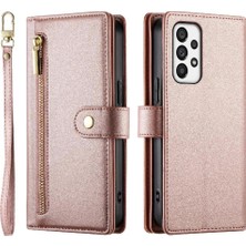 Mays Shop Samsung Galaxy A73 5g Için Flip Case Standı Cüzdan Çok Fonksiyonlu Kayış (Yurt Dışından)