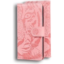 Mays Shop Oppo Oppo 11F 5g Için Flip Case Deri Cüzdan Kabartmalı Sevimli Kaplan (Yurt Dışından)