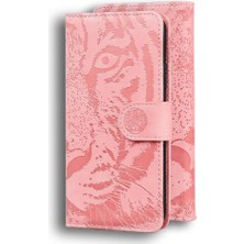 Mays Shop Xiaomi Poco M6 4g Kabartmalı Sevimli Kaplan Deri Cüzdan Için Flip Case (Yurt Dışından)