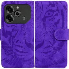 Mays Shop Tecno Pova 6 Pro 5g Deri Cüzdan Kabartmalı Sevimli Kaplan Için Flip Case (Yurt Dışından)