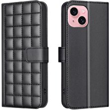 Mays Shop IPhone 15 Için Flip Case Pu Deri Iş Basit Stil Koruyucu Cüzdan (Yurt Dışından)