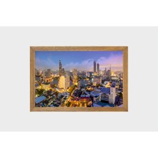 Lioncraft New York Şehir Manzaralı Tablo, Çerçeveli Cam Tablo 30x45 Cm