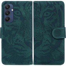 Mays Shop Samsung Galaxy M35 Kabartmalı Sevimli Kaplan Deri Cüzdan Için Flip Case (Yurt Dışından)