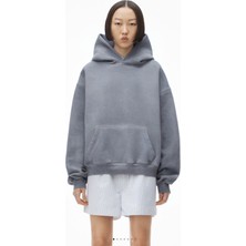 CMZ Collection Kadın 3 Iplik Kanguru Cep Şardonlu Içi Pamuklu Casual Oversize Okul Sweatshirt