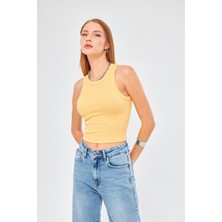 Irmak Kerekli Kadın Fitilli Basic Crop Atlet 4003