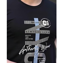 Tex Republic Siyah Erkek Slim Fit Bisiklet Yaka T-Shirt