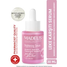 Madeus Leke Karşıtı ve Aydınlatıcı Etkili %2 Alpha Arbutin +%5 Mandelic Acid Içeren Brightening Serum 30 ml