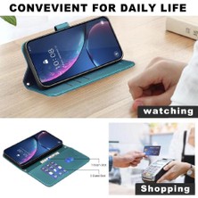 Mays Home1 IPhone 15 Için Flip Case Artı Pu Deri Iş Basit Tarzı Kart Yuvaları (Yurt Dışından)