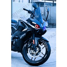 Optimum Pazar Bajaj Pulsar RS200 2015 -2024 Model Uyumlu Angel Neon LED Halka Tak Çalıştır KIRMIZI-MAVİ ÇİFT RENK