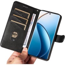 Mays Boutique Realme 12 Pro 5g Için Filp Durumda Ayrılabilir Siyah Bilezik ile Preslenmiş Pu (Yurt Dışından)