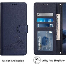 Mays Boutique Huawei Nova Y70 Artı Cüzdan Kapak Çevirin Kedi Rfıd Kart Yuvası Tutucu (Yurt Dışından)