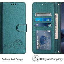 Mays Boutique Huawei Nova Y70 Artı Cüzdan Kapak Çevirin Kedi Rfıd Kart Yuvası Tutucu (Yurt Dışından)