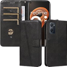 Mays Boutique Realme 9i Preslenmiş Pu Deri Ayrılabilir Siyah Bilezik Telefon Için Filp Durumda (Yurt Dışından)