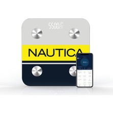 Nautica BT600 Pilli Bluetooth Vücut Analizli Yağ Kas Su Ölçer Hassas Akıllı Tartı Baskül Logo Sarı