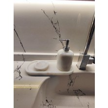 Roi Pierres 3 Lü Mermer Banyo Seti Mermer Sabunluk