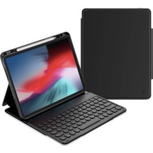 iPad Pro 11 2024 Uyumlu Klavyeli Kılıf Wiwu Protective Gizli Kalem Bölmeli Siyah