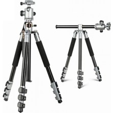 Hobimtek HT-T03 Çok Fonksiyonlu 360 Crossbar Tripod Profesyonel Yatak Dikey Panaromik Başlı Tripod Makro Hassas 160 cm