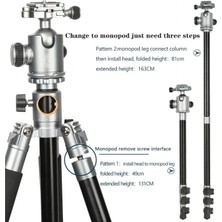 Hobimtek HT-T03 Çok Fonksiyonlu 360 Crossbar Tripod Profesyonel Yatak Dikey Panaromik Başlı Tripod Makro Hassas 160 cm