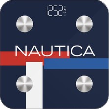 Nautica BT600 Pilli Bluetooth Vücut Analizli Yağ Kas Su Ölçer Hassas Akıllı Tartı Baskül Logo Navy