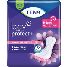 TENA Lady Maxi Night, Kadın Gece Mesane Pedi, 8 Damla, 12'li 6 Paket 72 Adet